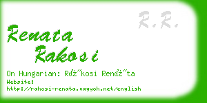 renata rakosi business card